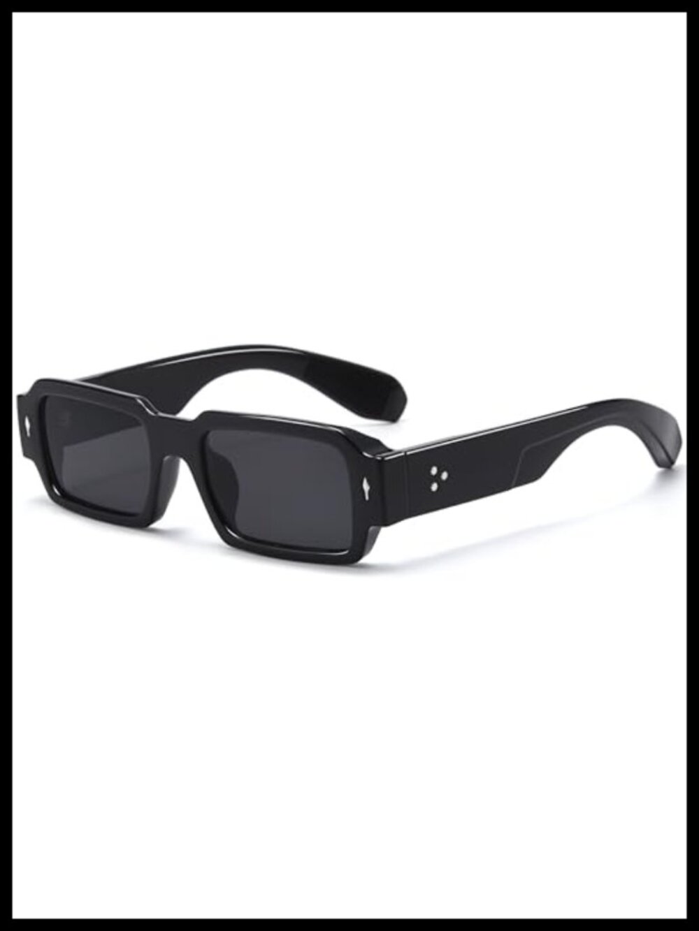 Retro Thick Rectangle Sunglasses UV400 Unisex Square Shades